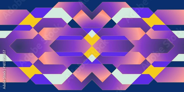 Fototapeta Purple Vibrant Polygonal Pattern with Gradient Effect