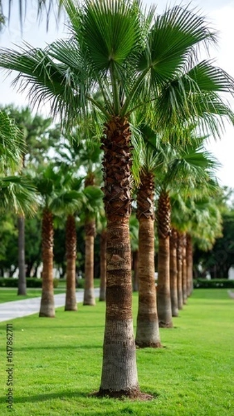 Obraz Palm trees in a park