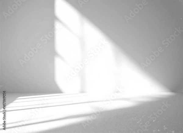 Fototapeta Realistic Window Shadow on Transparent Background	