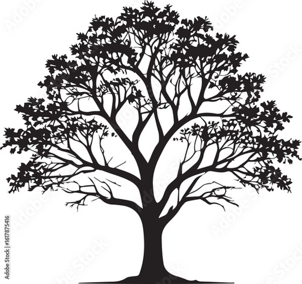 Fototapeta Tree silhouette Vector | Minimalist & Trendy Tree Silhouette Design | Unique & Stylish Tree Artwork for Vector design