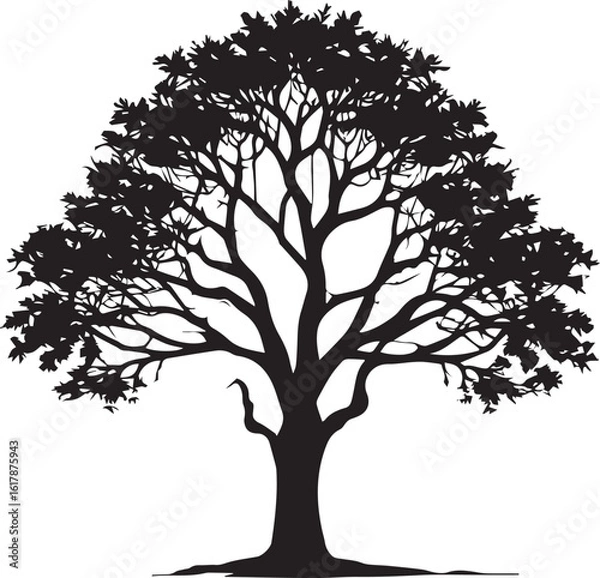 Fototapeta Tree silhouette Vector | Minimalist & Trendy Tree Silhouette Design | Unique & Stylish Tree Artwork for Vector design