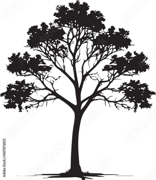 Fototapeta Tree silhouette Vector | Minimalist & Trendy Tree Silhouette Design | Unique & Stylish Tree Artwork for Vector design