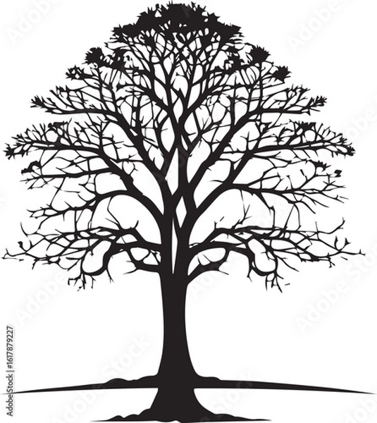 Fototapeta Tree silhouette Vector | Minimalist & Trendy Tree Silhouette Design | Unique & Stylish Tree Artwork for Vector design