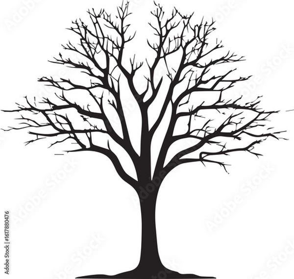 Fototapeta Tree silhouette Vector | Minimalist & Trendy Tree Silhouette Design | Unique & Stylish Tree Artwork for Vector design
