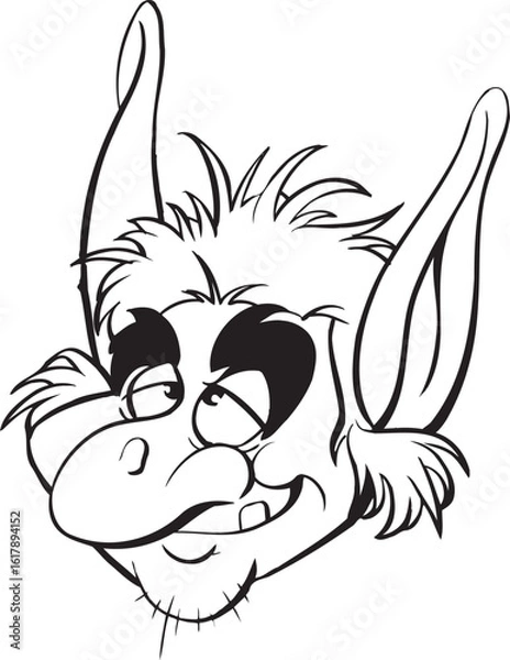 Obraz sketch vector illustration silhouette image design caricature icon logo symbol mythological creature monster 