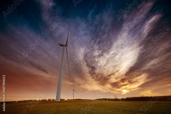 Obraz Sunrise in a field in the north east of England.