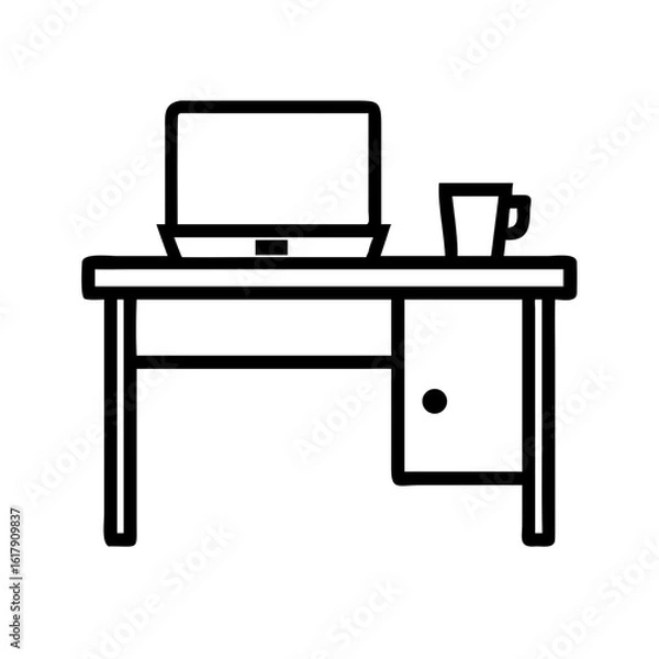 Fototapeta Remote Work Productivity vector 