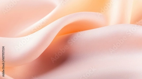 Fototapeta Soft pink satin fabric elegantly draping on a gentle surface