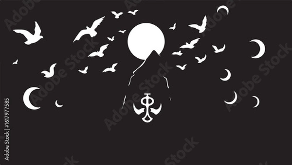 Obraz abstract music background with notes