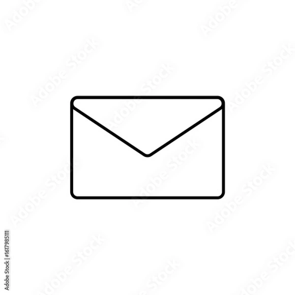 Obraz mail envelope icon illustration flat web minimalistic simplified