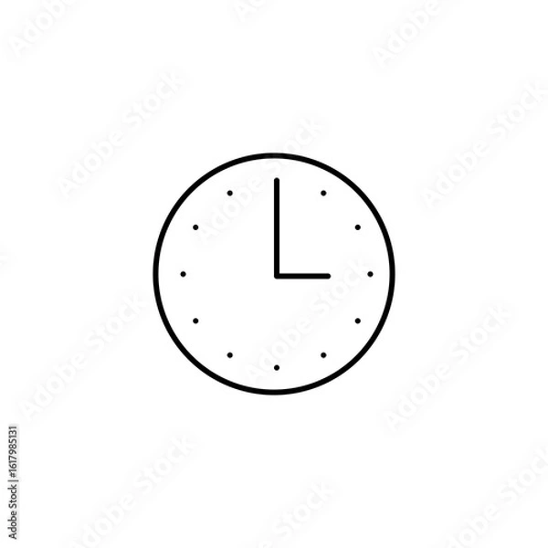 Obraz vector clock icon illustration flat web minimalistic simplified