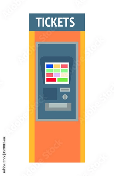 Obraz Tickets machine with sensor screen and convenient interface