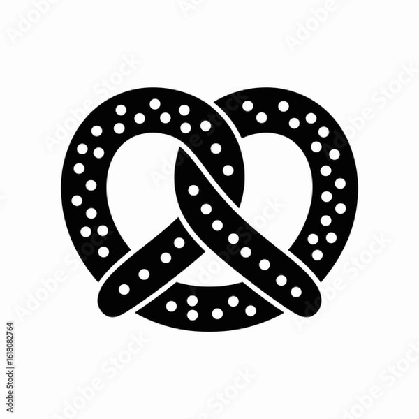 Fototapeta Pretzel Icon with Dots Design