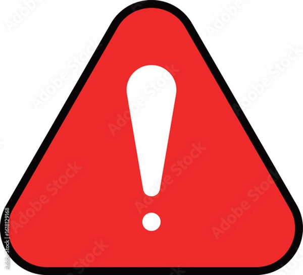 Obraz ウイルスやスパム警告、注意マークを示すベクターイラスト。サイバー攻撃や情報漏洩、フィッシング詐欺の注意喚起に適したグラフィック素材