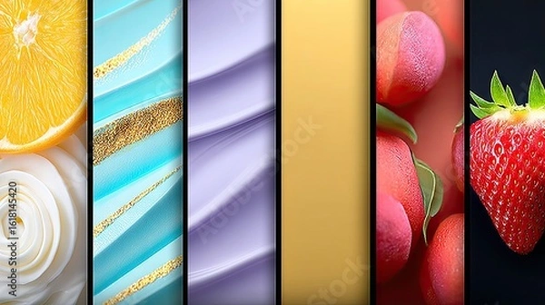 Obraz Pastel Color Palette with Smooth Flowing Gradient