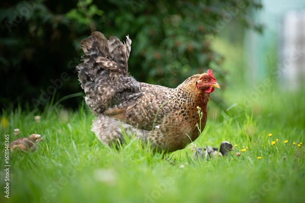 Obraz Henne mit Küken