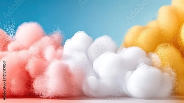 Obraz Pastel Fluffy Clouds Abstract Background