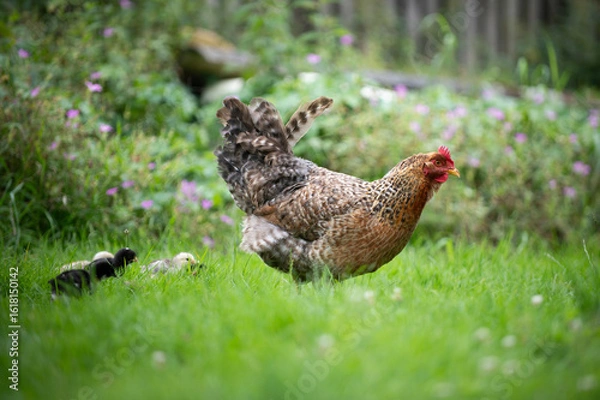 Obraz Henne mit Küken