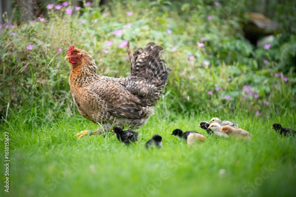 Obraz Henne mit Küken