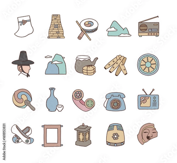 Obraz Korean Tradition Icons