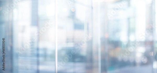 Obraz Blurred bstract glass wall from building