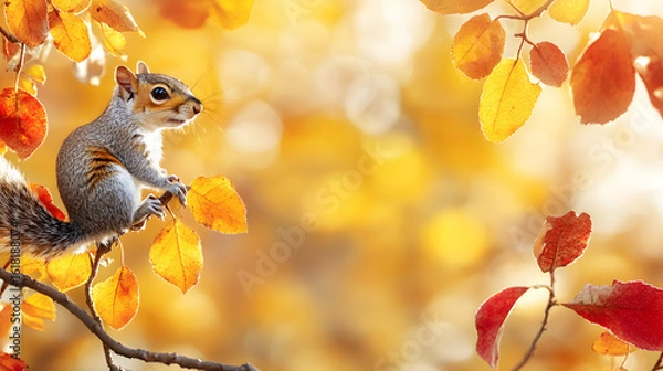 Obraz squirrel in the forest