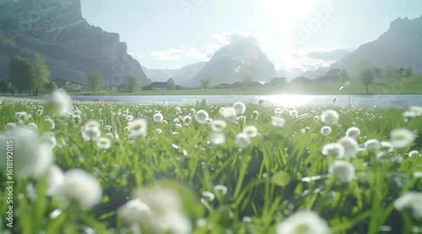 Obraz mountain landscape with lake