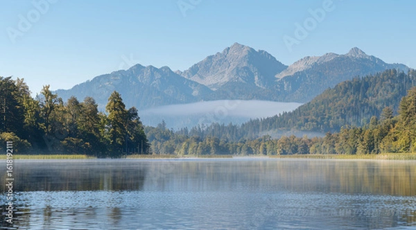 Obraz mountain lake in the fall