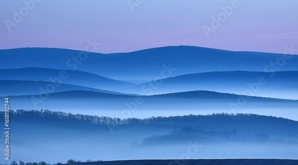 Obraz mountain landscape with fog