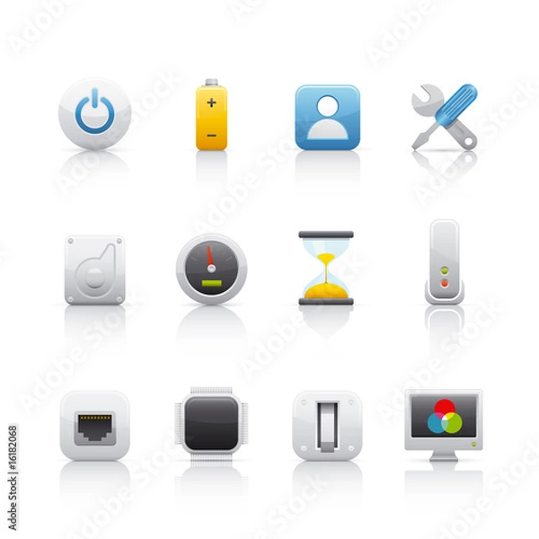 Obraz Icon Set - Computer Equipament