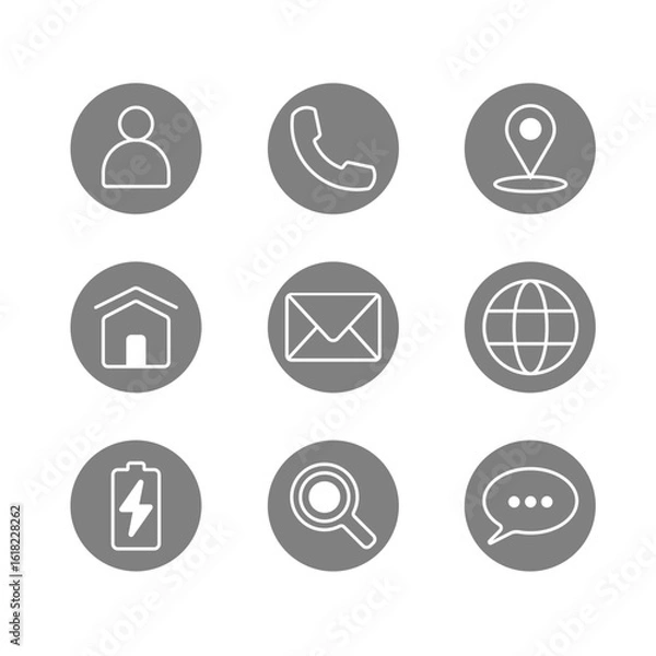Fototapeta set of web icons