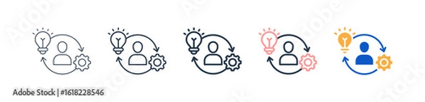 Fototapeta Initiative different style icons set vector illustration. 