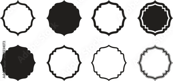 Obraz Vintage frames set isolated on white background. Decorative frame.