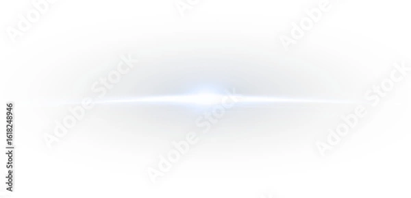 Fototapeta Ray, glow, burst, shine, light PNG effect with transparent background. PNG Overlay blue beam sparkle for magic, glare, lens flare, and bright design projects.