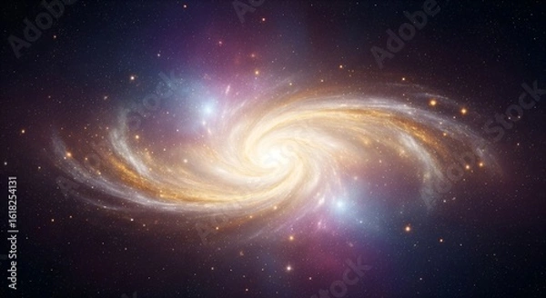 Fototapeta Spiral galaxy milky way cosmos space universe stars nebula outer space astronomy wallpaper