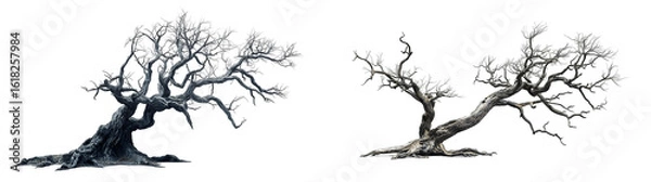 Obraz old dead spooky tree isolated on a transparent background