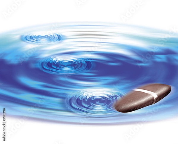 Obraz skimming pebble