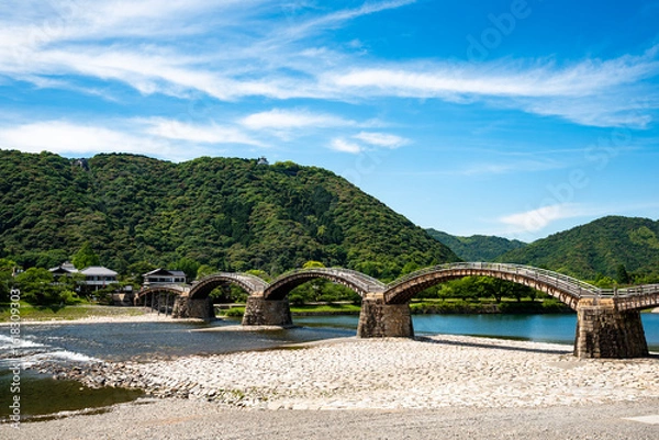 Obraz 日本三名橋 錦帯橋　山口県岩国市岩国