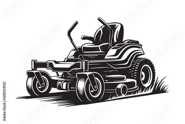 Obraz zero turn mower illustration vector