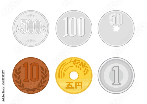 Obraz 日本の硬貨セット
