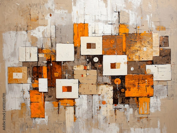 Fototapeta  Spiritual Light of Islam - Rich, earthy tones blended with vibrant accents and symbolic contrasts - Sacred Geometry - A profound artistic