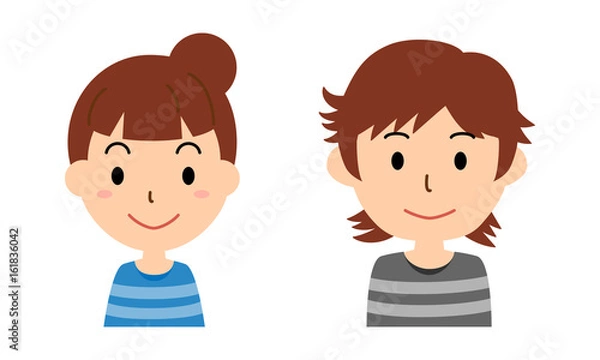 Fototapeta 笑顔の男女