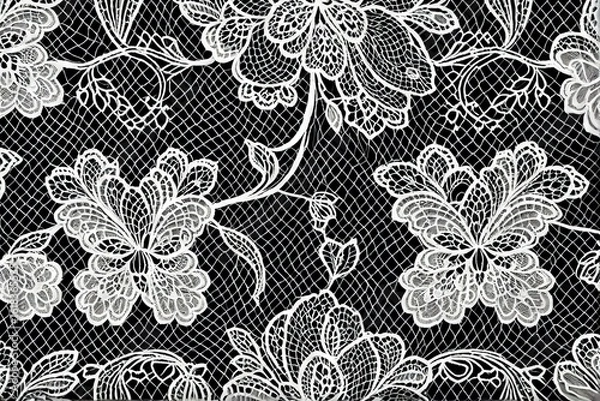 Obraz 模様, シームレス, フローラル, 花, 壁紙, ベクター, 葉, ビンテージ, デコレーション, デザイン, 