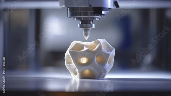 Obraz Precision Manufacturing with High-Tech 3D Printing