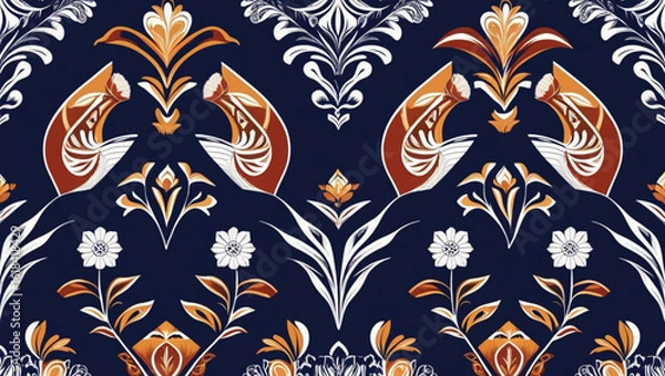 Obraz Elegant floral and ornamental seamless pattern