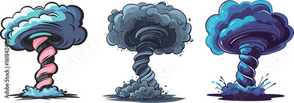 Obraz Cartoon Tornado Illustration
