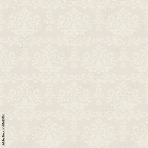 Fototapeta Seamless damask patterns for ornament, wallpaper, packaging, vector background
