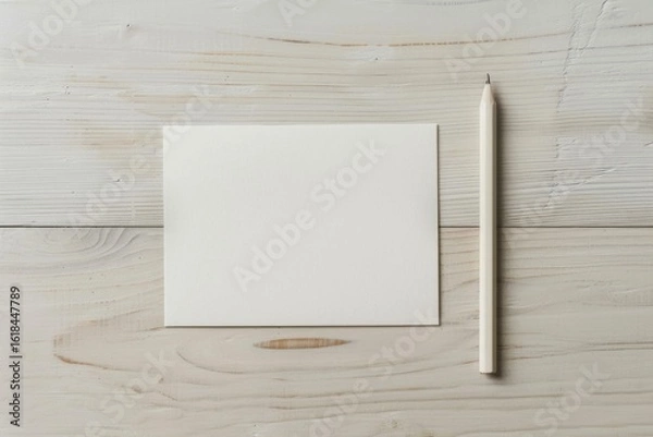 Fototapeta Postcard on Neutral Backdrop