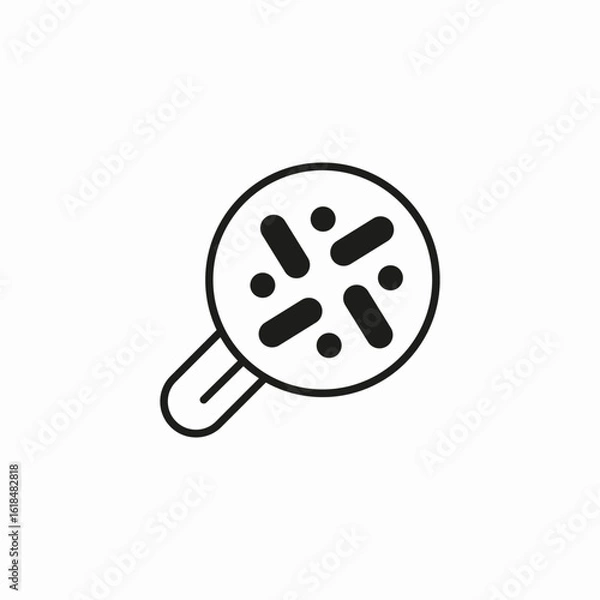 Fototapeta microbes magnifying glass icon sign vector