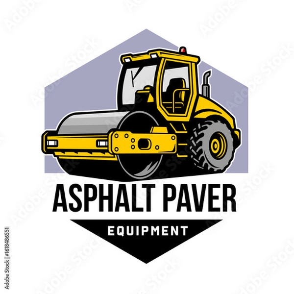 Obraz Construction asphalt paving machine vector